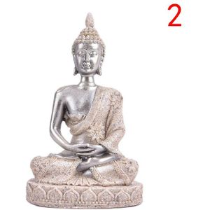 Boeddhabeeld Natuur Zandsteen Thailand Boeddha Sculptuur Hindoe Fengshui Beeldje Meditatie Miniatuur Home Decor