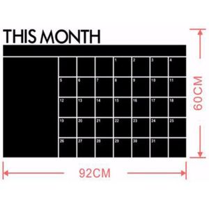 1 stk/pak Creatieve Verwijderbare 60 cm X 92 cm Maand Kalender Schaafmachine Blackboard voor School Briefpapier & Kantoor & Thuis