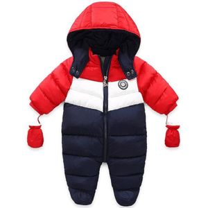 IYEAL Pasgeboren Baby Snowsuit Kinderen Baby Winter Jas Warm Liner Hooded Rits Jumpsuit Jongens Meisjes Eendendons Uitloper Overalls