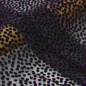 3 Kleuren Golf Punt Uitgebrande Fluwelen Stof Voor Jurk Ткань Хлопок Ткани Bazin Riche Getzner Afrikaanse Фатин Tissu telas Por Metro