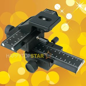 4 way Macro Shot Focusing Rail Slider Voor Canon Nikon Pentax Olympus Alle DSLR DC met standaard 1/4 ""schroefgat