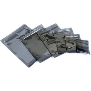 50 stks/partij Antistatische Aluminium Opbergtas Ziplock Zakken Hersluitbare Anti Statische Pouch voor Elektronische Accessoires Pakket Tassen