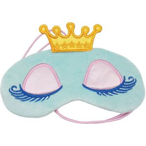 Mooie Roze/Blauw Crown Slaapmasker Kroon Eyeshade Eye Cover Reizen Cartoon Lange Wimpers Blindfold Voor Vrouwen Meisjes les