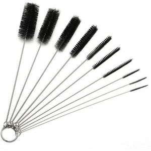 10 Stks/set Nylon Buis Borstels Stro Set Voor Rietjes/Bril/Toetsenborden Schoonmaken Borstels Schoon Gereedschap Auto Borstels