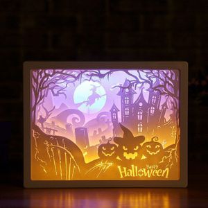 3D Licht LED Papier Carving Licht Kerstverlichting Handgemaakte Papier Baby Gelukkige Verjaardag