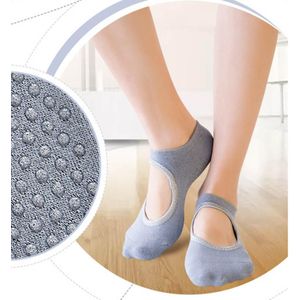 1 Paar Vrouwen Yoga Sokken Sneldrogend Anti Slip Siliconen Gym Pilates Ballet Sokken Fitness Sport Sokken Katoen Ademend elasticiteit