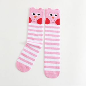 spring and autumn Cartoon Children&#39;s Stockings Striped Polka Dot Owl Animal Socks Boys and Girls Knee Socks
