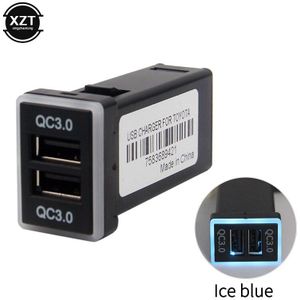 QC3.0 Quickcharge Autolader QC3.0 Quickcharge Dubbele USB Telefoon PDA DVR Adapter Plug & Play Kabel Voor Toyota serie auto's