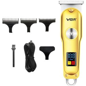 Vgr V-290 Elektrische Scheerapparaat Usb Opladen Graveren Elektrische Clippers Led Smart Display Draagbare Olie Hoofd Tondeuse