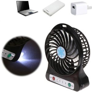 Draagbare Usb Fan Koeler 5W Outdoor Led Licht Fan Air Cooler Desk Usb Ventilator Zonder 18650 Batterij