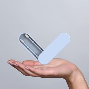 5 Kleuren Herbruikbare Wattenstaafje 2Pc Draagbare Siliconen Wattenstaafje Oor Schoonmaken Beauty Make-Up Tool Kit Cosmetische Wattenstaafje Stok