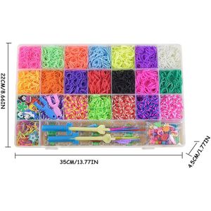 DIY Hand Gemaakt Rainbow Elastiekjes Twist Weefgetouw Set Rubber Loom Bands Kits Vriendschap Armband Maker Maken Kit Voor Kids in Voorraad