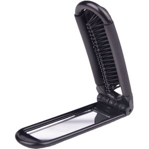 Draagbare Mini Vouwen Spiegel Kam Anti-Statische Haar Kammen Tool Hoge Temperatuur Weerstand Airbag Massage Ronde Reizen Borstel