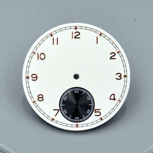 Corgeut Diy Horloge Onderdelen 44 Mm Roestvrij Staal Witte Wijzerplaat Fit Eta 6498 6497 Hand Winding Uurwerk Case