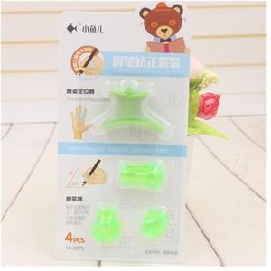 Ergonomie Houdt een Pen Apparaat Softly Silicon Studenten Schrijven Positie Corrector 4 Stijl Gemengde Pen En Potlood Grip