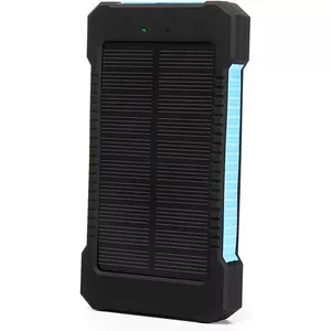 PD15W Powerbank Met Zonnepaneel – 10.000 MAh – USB-C, 3 Uitgangen, LED-zaklamp – Waterdicht En Schokbestendig – Ideaal Voor Outdoor En Kamperen