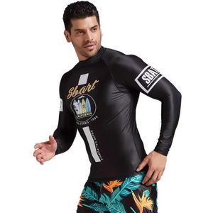 Sbart Uv-bescherming Rashguard Mannen Lange Mouwen Badpak Mens Zwemmen Rash Guard Quick Dry Surf Rijden T-shirt Voor Zwemmen kleding