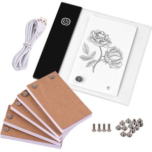 Flip Boek Kit Met Mini Licht Pad Led Lightbox Tablet Met Gat 300 Vellen Flipbook Papier Binding Schroeven Voor tekening