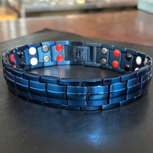 Zwart Magnetische Armbanden Voor Mannen Artritis Relief Pijn Gezondheid Dubbele Rij 4 Elements Sterke Magneten Burn Vet Gewichtsverlies Producten