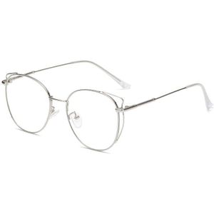 Yooske Anti Blauw Licht Kat Ogen Brilmonturen Metalen Ronde Optische Spectacl Voor Vrouwen & Mannen Computer Brillen Eyewear