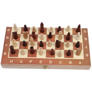 Board Game Vouwen Houten Internationale Schaakstukken Set Grappige Game Collection Draagbare Bordspel