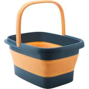 Collectie Opvouwbare Voetbad Met Handvat Kleur Blok Massage Accessoire Voor Thuis/Reizen Gebruik