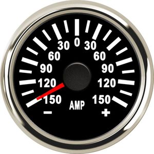 1 Pc ± 150A Auto Pointer Amp Meter 52 Mm Motorfiets Ampèremeters Zwarte Wijzerplaat Amperemeters 9-32 V Ampere meters Met Afzender Voor Auto