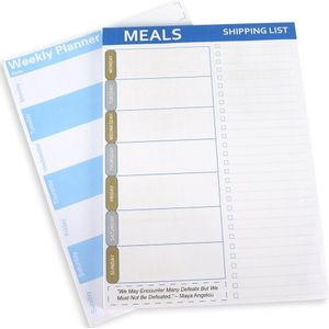 Wekelijkse Planning Pad-Magnetische Menu Planner Met Geperforeerde Tear-Off Kruidenier Belangrijk Lijsten-7 ""X 10