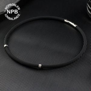 Noproblem Waterdicht Ion Balance Therapie Gezondheid Hals Pijnbestrijding Sport Silicone Toermalijn Germanium Ketting P058B