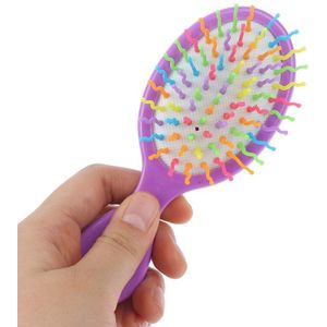 Baby Jongens Meisjes Haar Kam Candy Kleur Plastic Borstel Kind Draagbare Reizen Anti-Statische Comfortabele Hoofd Massager kammen