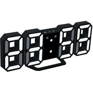 3D Morden Led Digitale Wandklok Tafel Bureau Alarm Horloge Duurzaam Nachtlampje Lamp