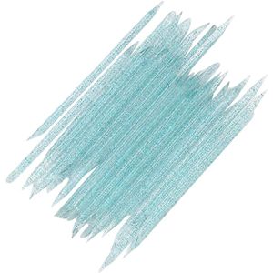 100Pcs Crystal Sticks Nail Art Herbruikbare Double End Stok Pusher Cuticle Verwijder Tool Vorken Voor Nagels Manicure Gereedschap