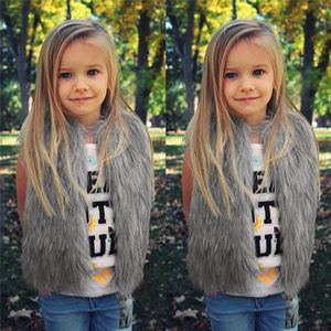 Stijl Peuter Kids Baby Meisje Winter Warme Kleding Faux Fur Vest Dikke Jas Uitloper fotografie props QC3