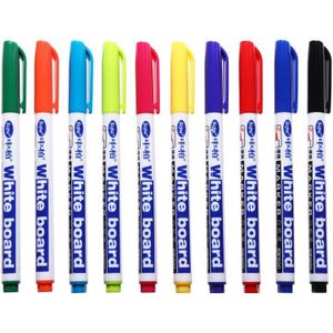 10 Stks/partij Markers Borstel Pen Kunst School Supplies Permanente Marker Whiteboard Pen Markers Sharpie Art Stationair 04324