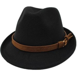 Ozyc Wol Vrouwen Mannen Fedora Hoed Voor Winter Herfst Elegante Dame Gangster Trilby Vilt Homburg Kerk Jazz Hoed Maat 55 -58 Cm