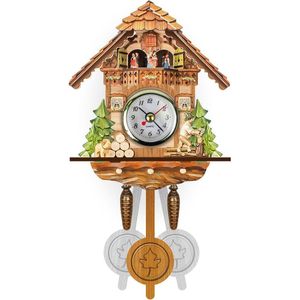 Vintage Huis Decoratieve Vogel Wandklokken Opknoping Hout Koekoeksklok Woonkamer Slinger Craft Art Huis Housewarming