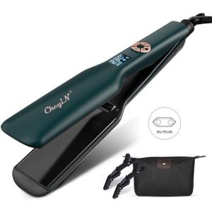Ckeyin Flat Iron Stijltang 1.73in Brede Plaat Toermalijn Keramische Stijltangen 3D Drijvende Lcd-scherm Salon