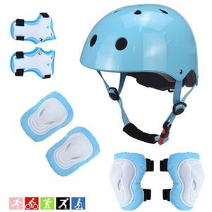 Kinderen Sport Beschermende Kleding Skateboard Schaatsen Helm Jongen En Meisje Beschermende Gear Sets Kniebeschermers Pols Elleboog Zeven Set