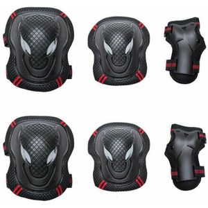 6Pcs Schaatsen Beschermende Gear Sets Elleboog Knie Pads Fiets Skateboard Volwassen Kid