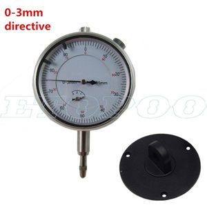 Precision Dial Indicator 0-3 Mm 0-5 Mm 0-10 Mm 0-25 Mm 0-30 Mm 0.01 Mm Met Lug Dial Gauge Micrometer Remklauw Tafel Met Richtlijn