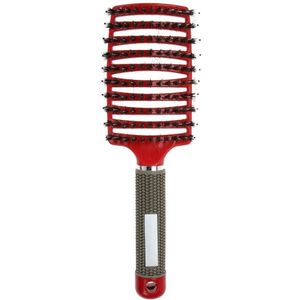 Meisjes Haar Hoofdhuid Massage Kam Haarborstel Varkenshaar Nylon Vrouwen Nat Krullend Ontwarren Haar Borstel Voor Salon Kappers Styling Tools