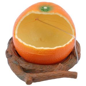 1Pc Grappige Fruit Vorm Vogel Papegaai Feeder Oranje Granaatappel Voedsel Water Voeden Kom Container Feeders Voor Kratten Kooien Coop huisdier