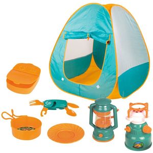 8 Stuks Kids Play Tent Kinderen Vouwen Play Tent Met Camping Gear Outdoor Speelgoed Gereedschap Set Kinderen Speelgoed Ouder-Kind Interactie Set