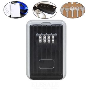 Muur Gemonteerde Sleutel Kluis 4-Digitale Sluizen Reserve Sleutels ID Kaarten Verborgen Storage Case Organizer Metalen Secret box Met Cover