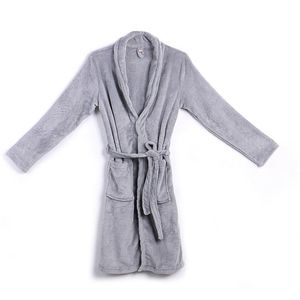 Casual Mens Badjassen Flanel Gewaad V-hals Lange Mouw Paar Mannen Vrouw Gewaad Pluche Sjaal Kimono Warme Mannelijke Badjas jas