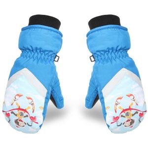 Kinderen Ski Handschoenen Winter Gewatteerde Thermische Katoen Waterdicht Handwears PU Waterdichte Outdoor Sport Skiën Rijden Cartoon Handschoenen