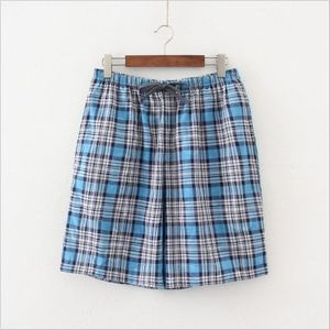 2022 Zomer Mannen 100% Katoen Slaap Shorts Casual Nachtkleding Broek Pyjama Man Thuis Slaap Plaid Shorts Mannen Lounge Shorts M-XXL