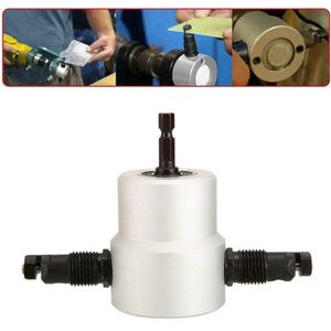 160A Elektrische Plaatwerk Snijden Dubbele Kop Nibbler Zaagblad Cutter Tool Boor Accessoire Machine Ponsen Scharen Modificatie