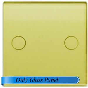 Bingoelec 47*47 Mm 2 Gang Kleine Glass Switch Panel, Alleen Glas Panel, Geen Functie Deel