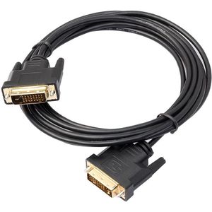 Universele 1.8 M/3 M/5 M DVI D Naar DVI-D Goud Mannelijke 24 + 1 Pin Dual link TV Kabel Perfect Voor TFT Monitor Black